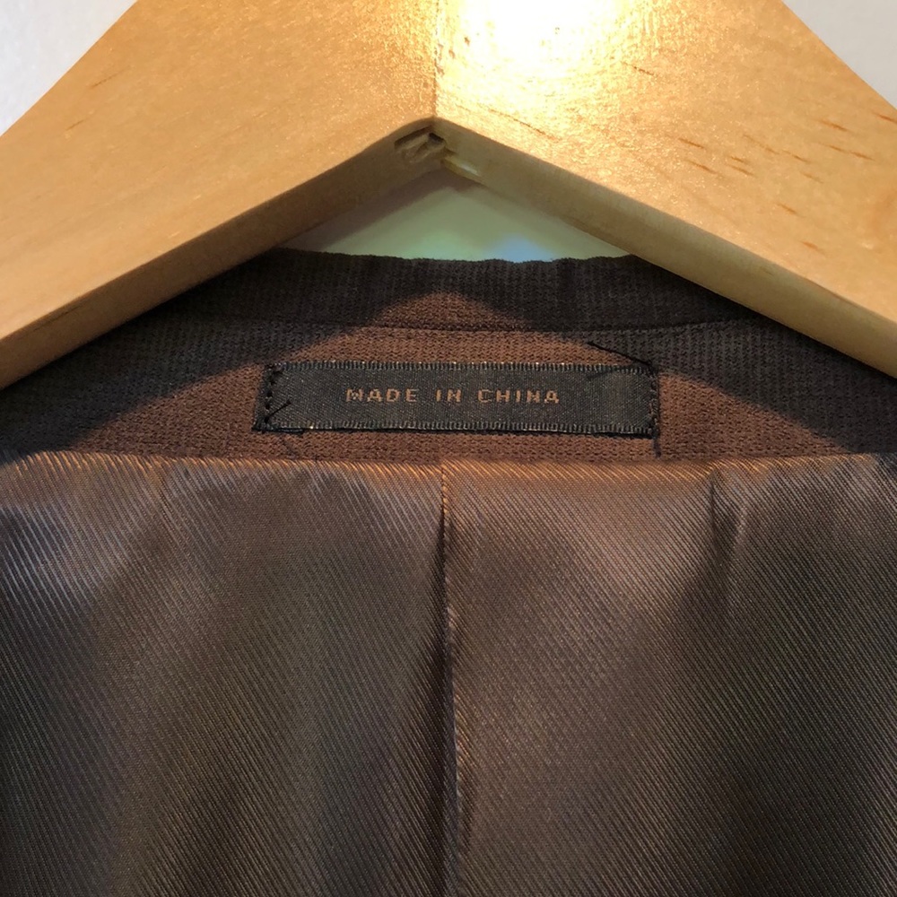 Sueded Brown Suit Jacket MENS